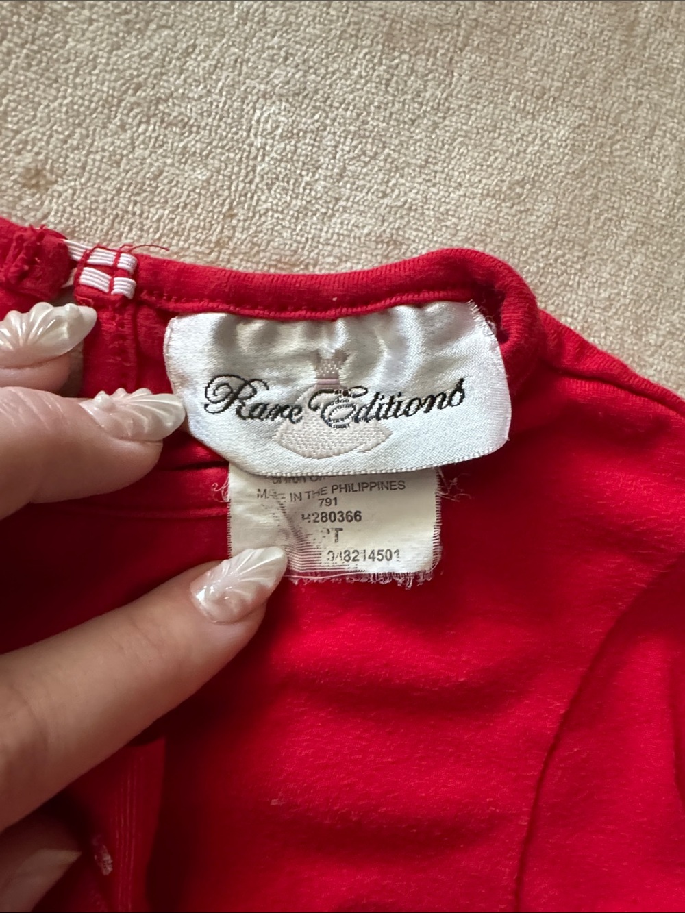 Rare Editions Christmas Ruffle Top - Picture 5 of 5